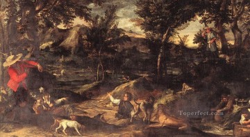  caza lienzo - Caza barroco Annibale Carracci